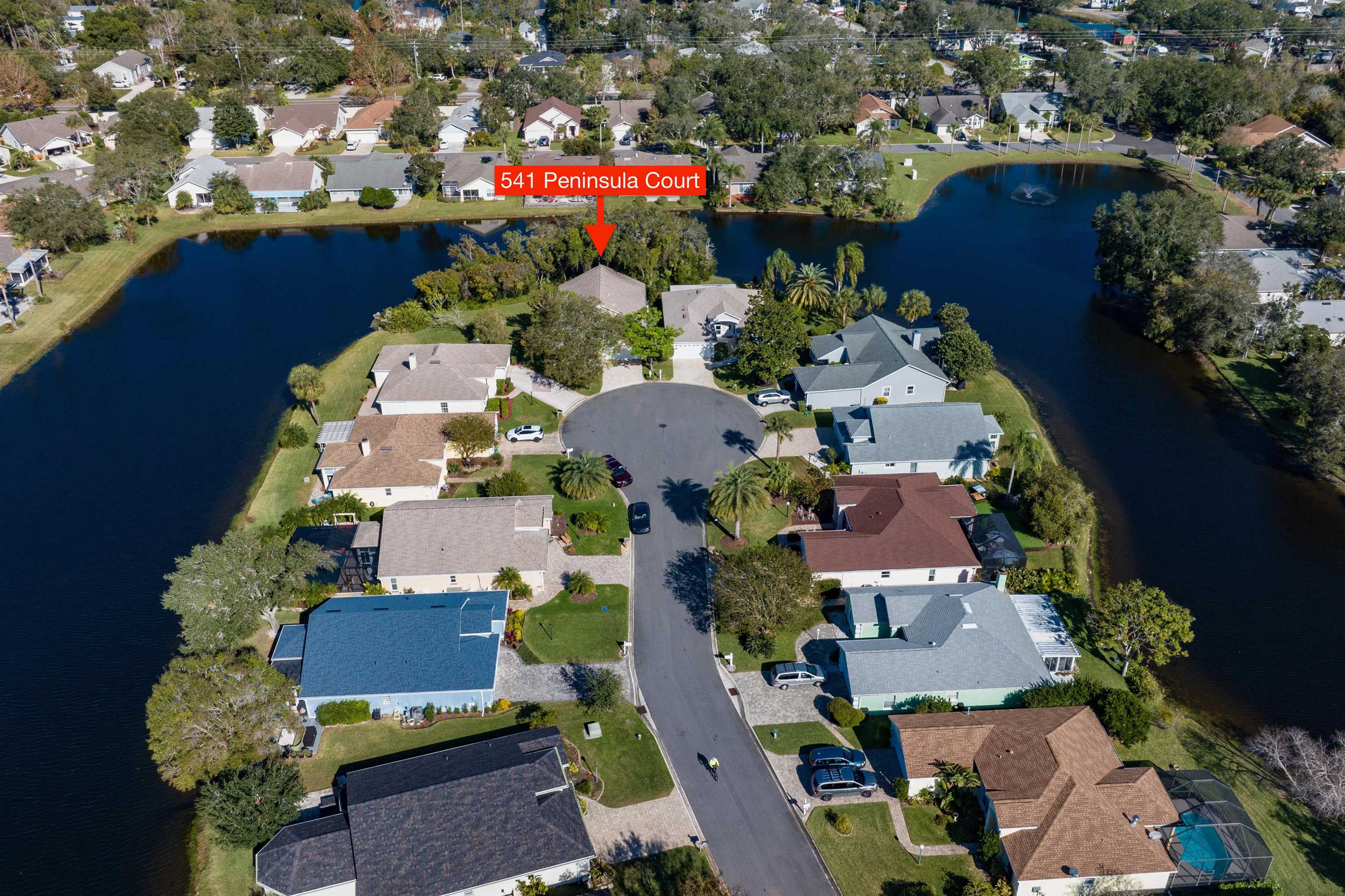541 Peninsula Court St. Augustine, FL 32080 - Photo 58 of 63 an aerial view of a house with yard