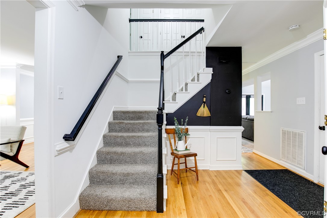 5709 Ridge Point Court Midlothian, VA 23112 - Photo 3 of 40 a view of entryway and hall with wooden floor