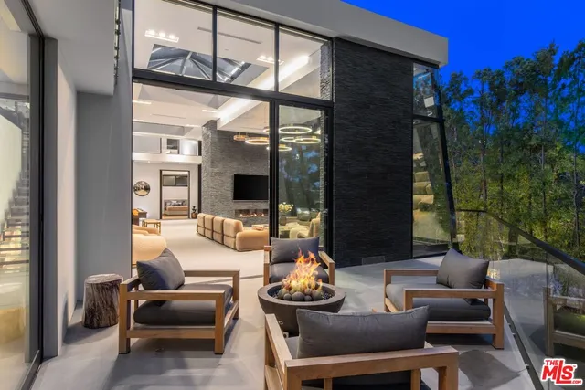 a outdoor living space with furniture