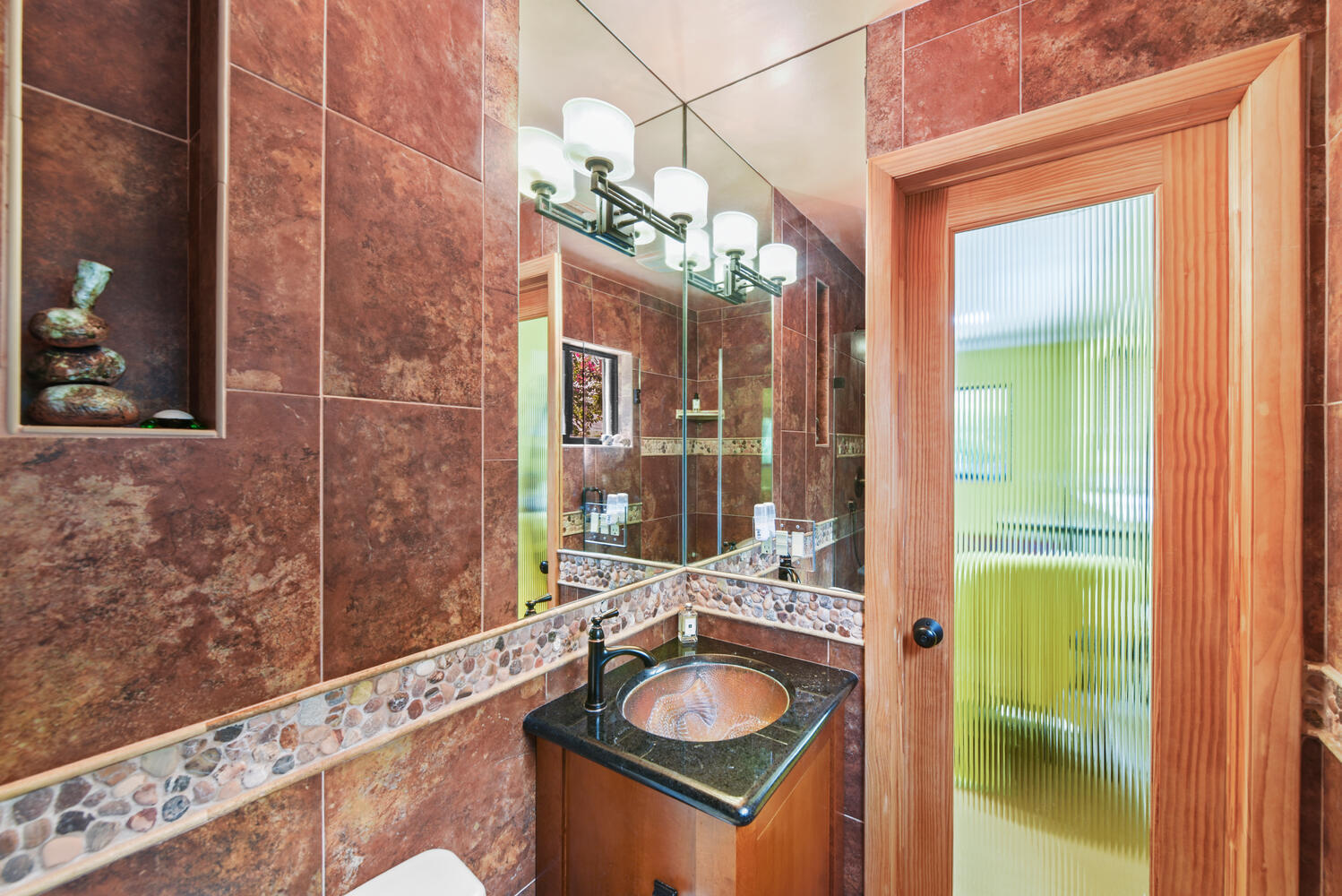 708 Northwest 6th Drive Boca Raton, FL 33486 - Photo 16 of 31 a bathroom with a granite countertop sink and a mirror