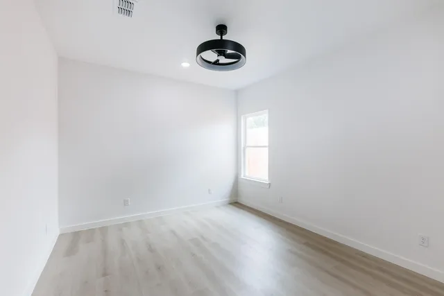 an empty room with a window