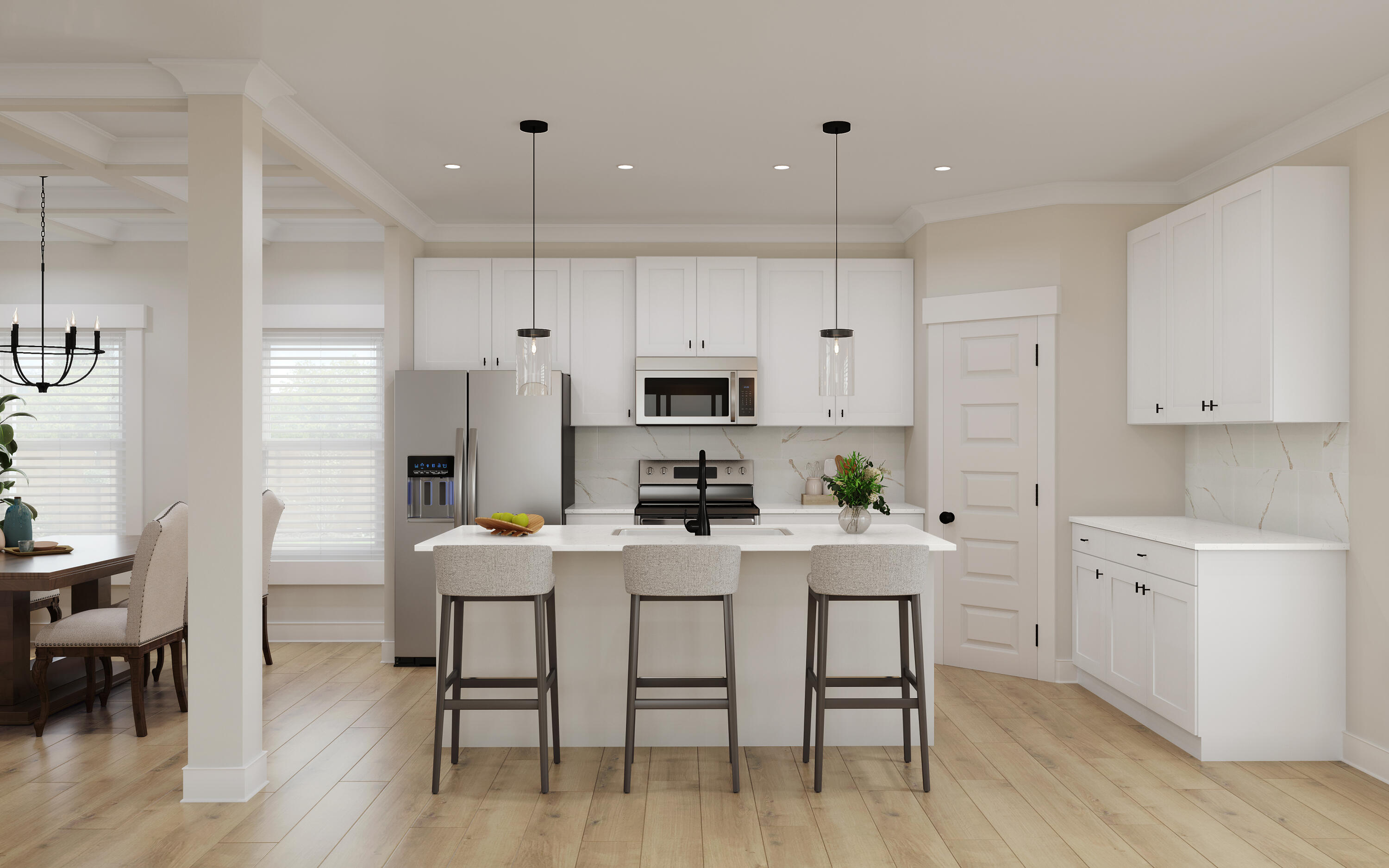 Lot 14 Clarke Hill Road Freeport, FL 32439 - Photo 5 of 58 a kitchen with white cabinets and stainless steel appliances