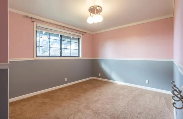 an empty room with a window