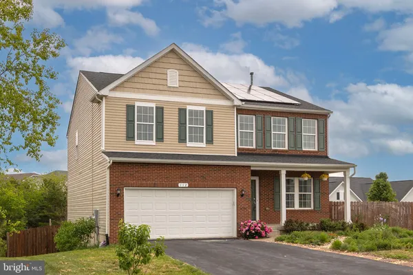 a front view of a house
