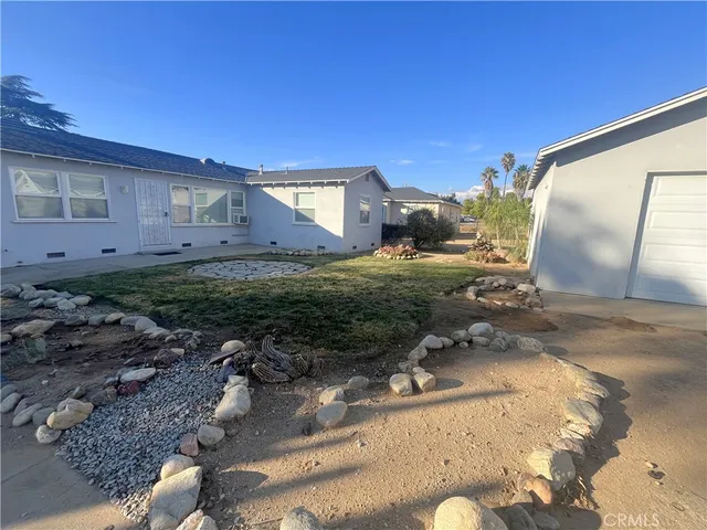 a backyard of a house