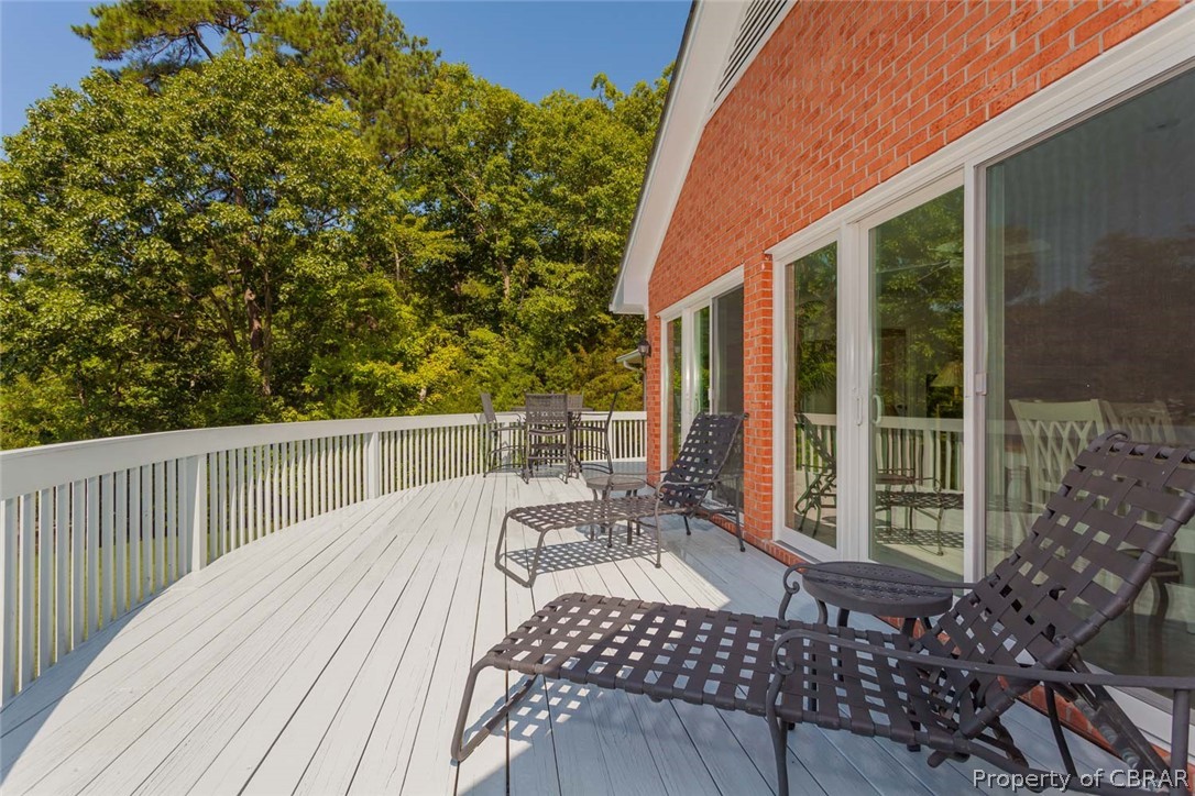 193 Peake Road Weems, VA 22576 - Photo 11 of 50 Waterfront Balcony off the Living Room