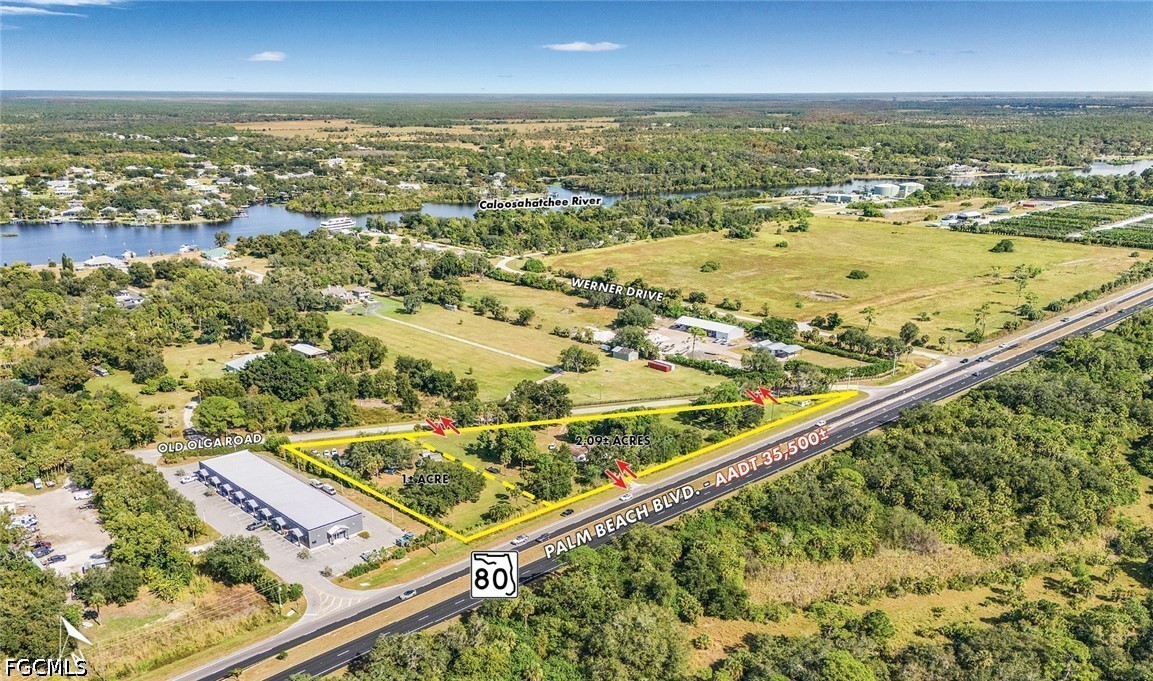 16340 Old Olga Road Alva, FL 33920 - Photo 3 of 6 an aerial view of beach and city