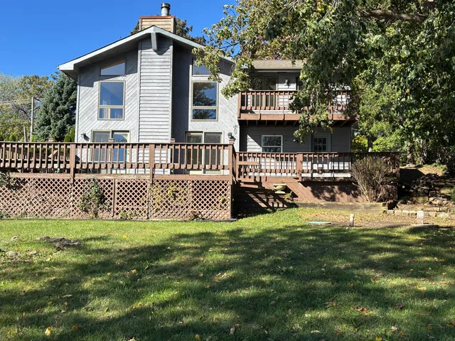 a view of a house with a balcony
