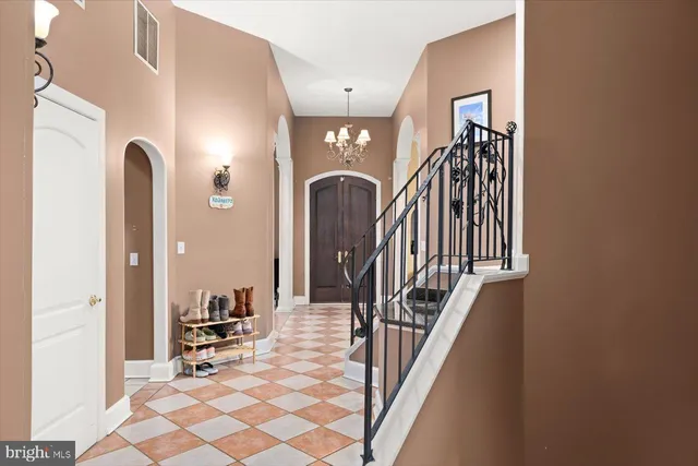 a view of a hallway with interior of the house