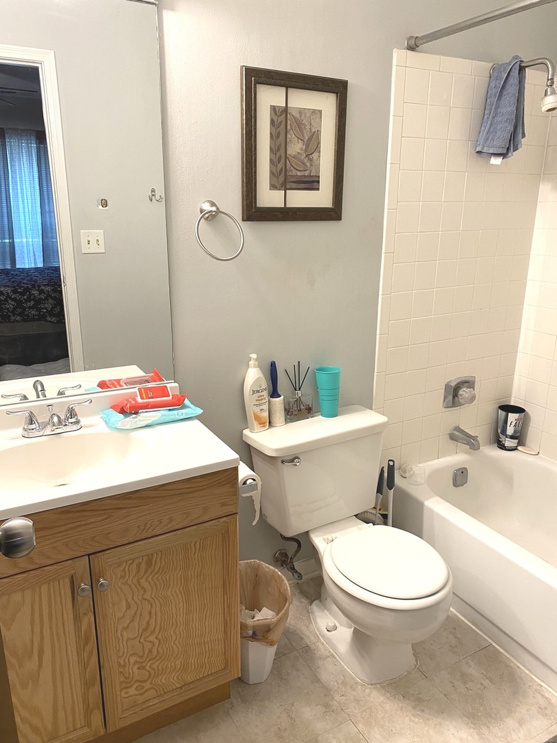 2038 North Rand Road, Unit 212 Palatine, IL 60074 - Photo 17 of 27 a bathroom with a sink a toilet and shower