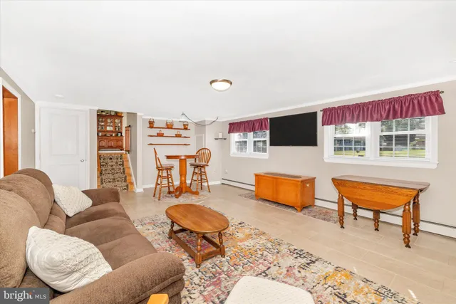 a workspace with furniture and window