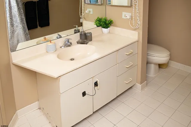 a bathroom with a sink and a toilet