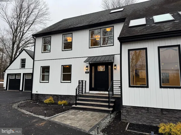 a front view of a house with a window