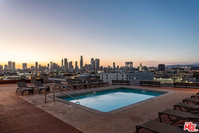 a kitchen view with a projector space