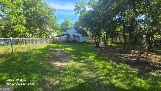 a backyard of a house