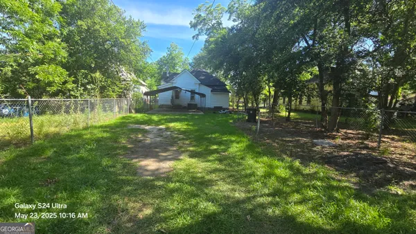 a backyard of a house