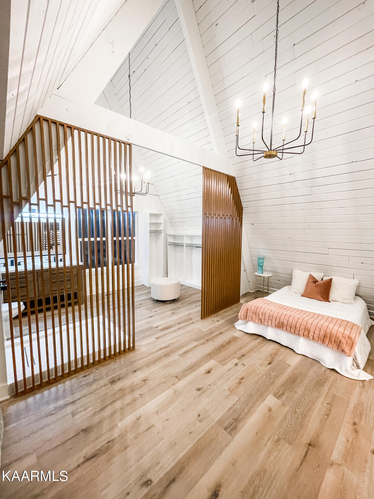 232 East Red Bud Road Knoxville, TN 37920 - Photo 18 of 34 a bedroom with a bed and wooden floor