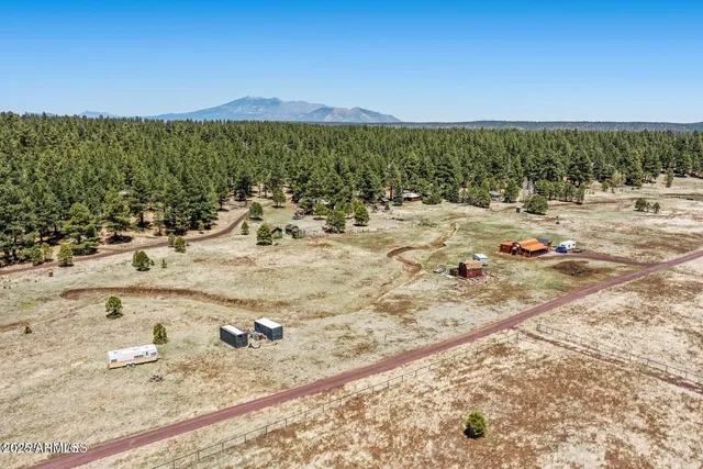 a view of a beach with a outdoor space