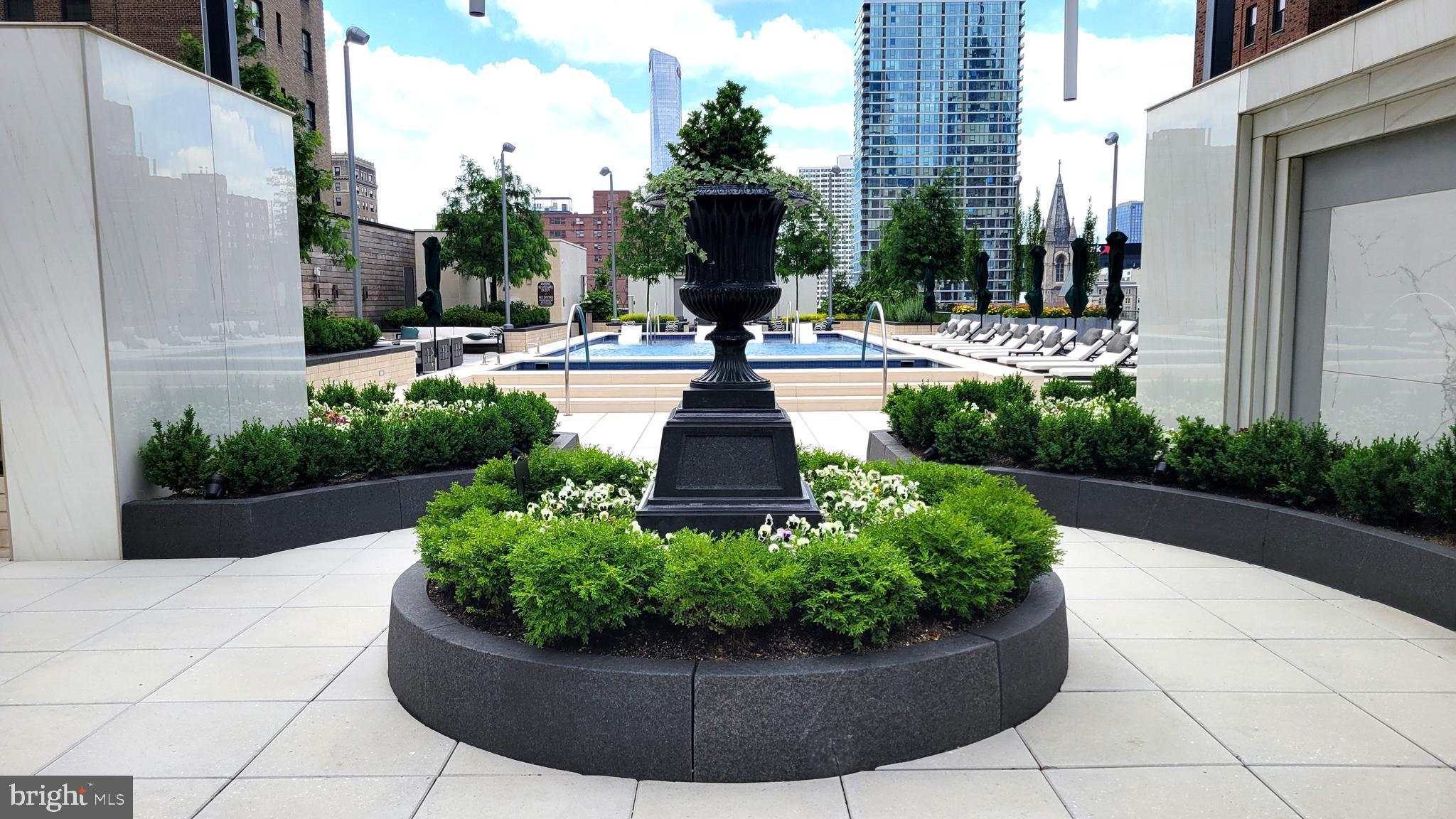 1911 Walnut Street, Unit 3003 Philadelphia, PA 19103 - Photo 25 of 27 a view of a fountain in front of a building