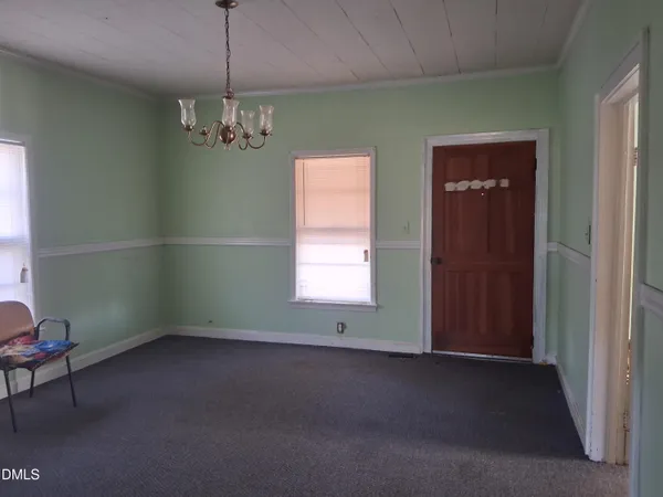 a view of a livingroom with a window