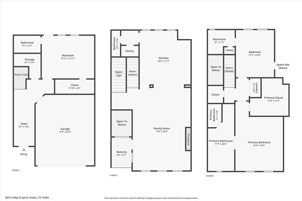 2615 Colby Street, Unit B Dallas, TX 75204 - Photo 39 of 39 View of home floor plan