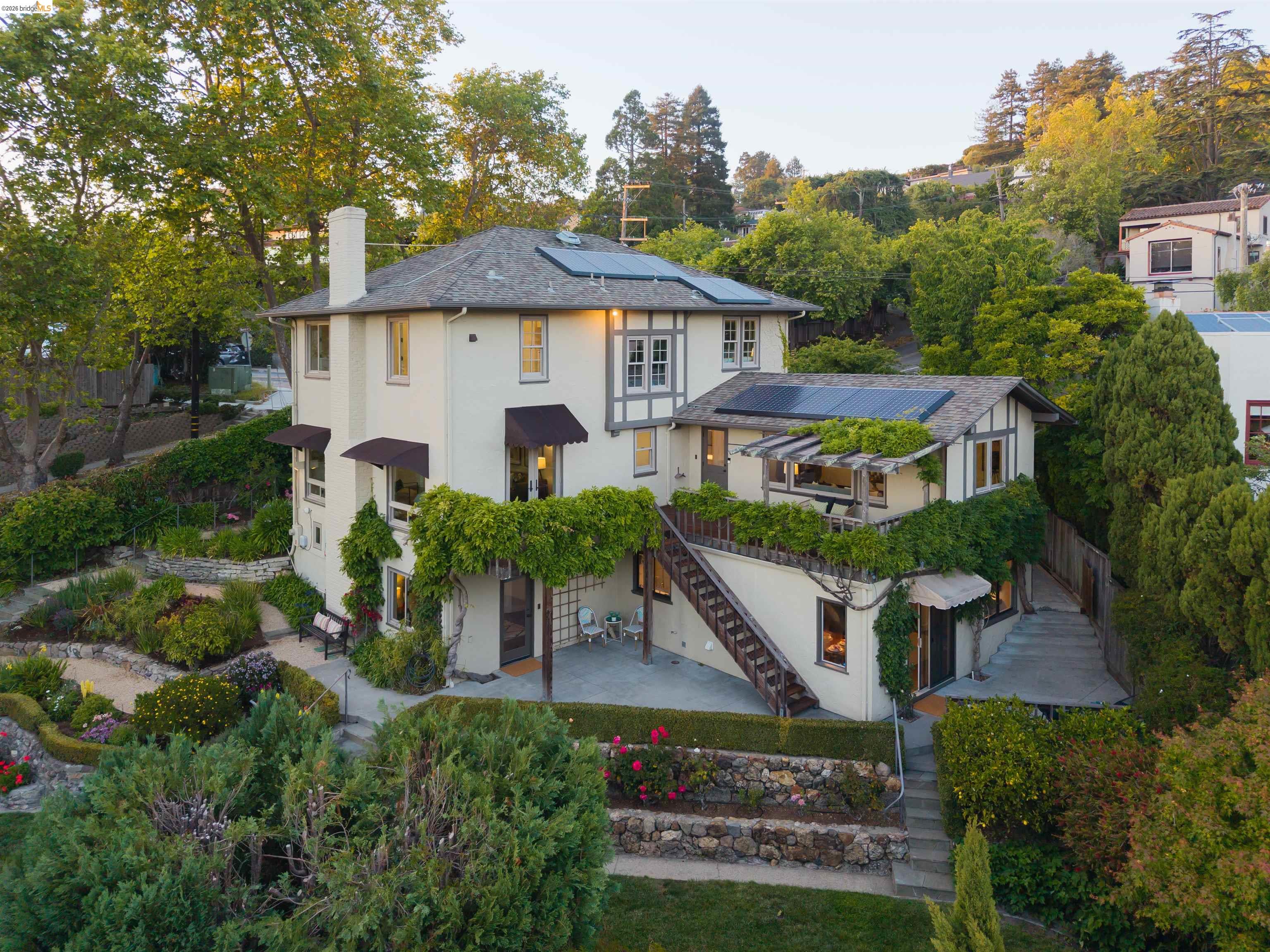 900 Euclid Avenue Berkeley, CA 94708 - Photo 52 of 54 an aerial view of a house with yard and outdoor seating