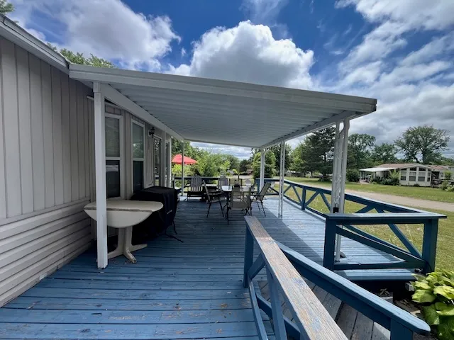 a view of swimming pool with garden