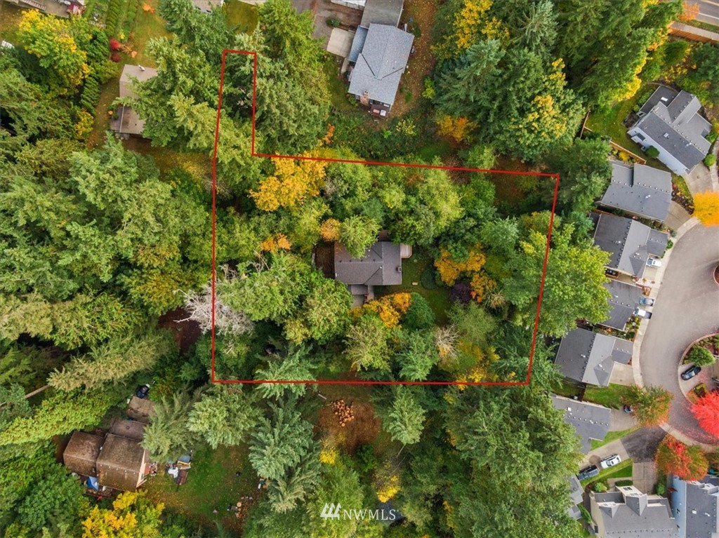 22608 31st Avenue Southeast Bothell, WA 98021 - Photo 35 of 36 an aerial view of residential house with outdoor space and trees all around