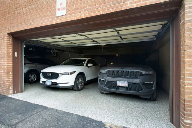 a car parked in garage