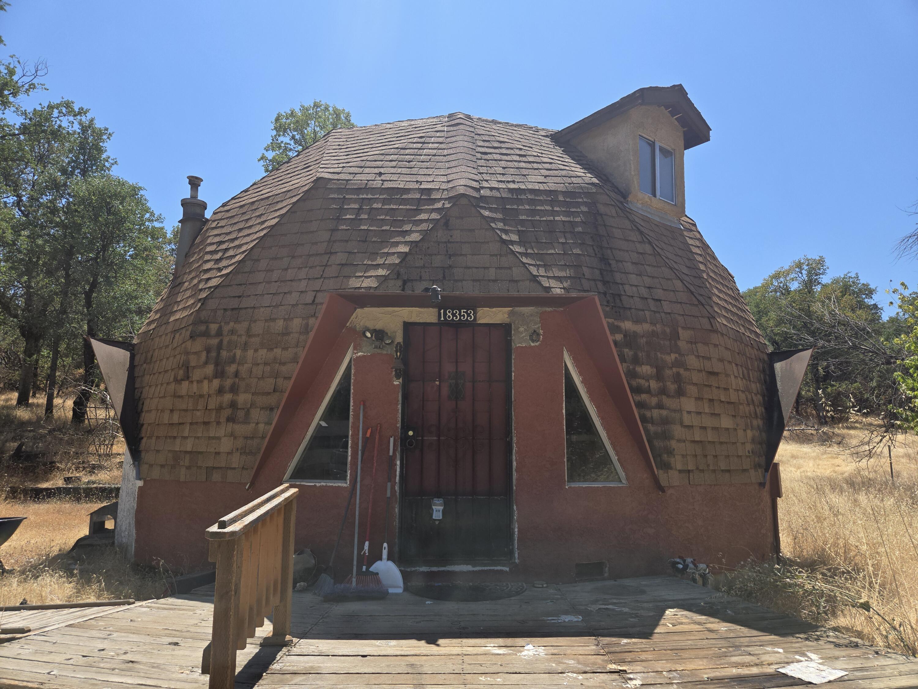 a front view of a house