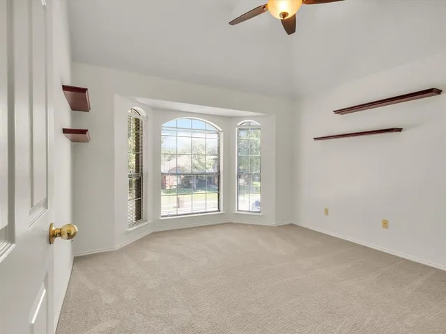 an empty room with a window