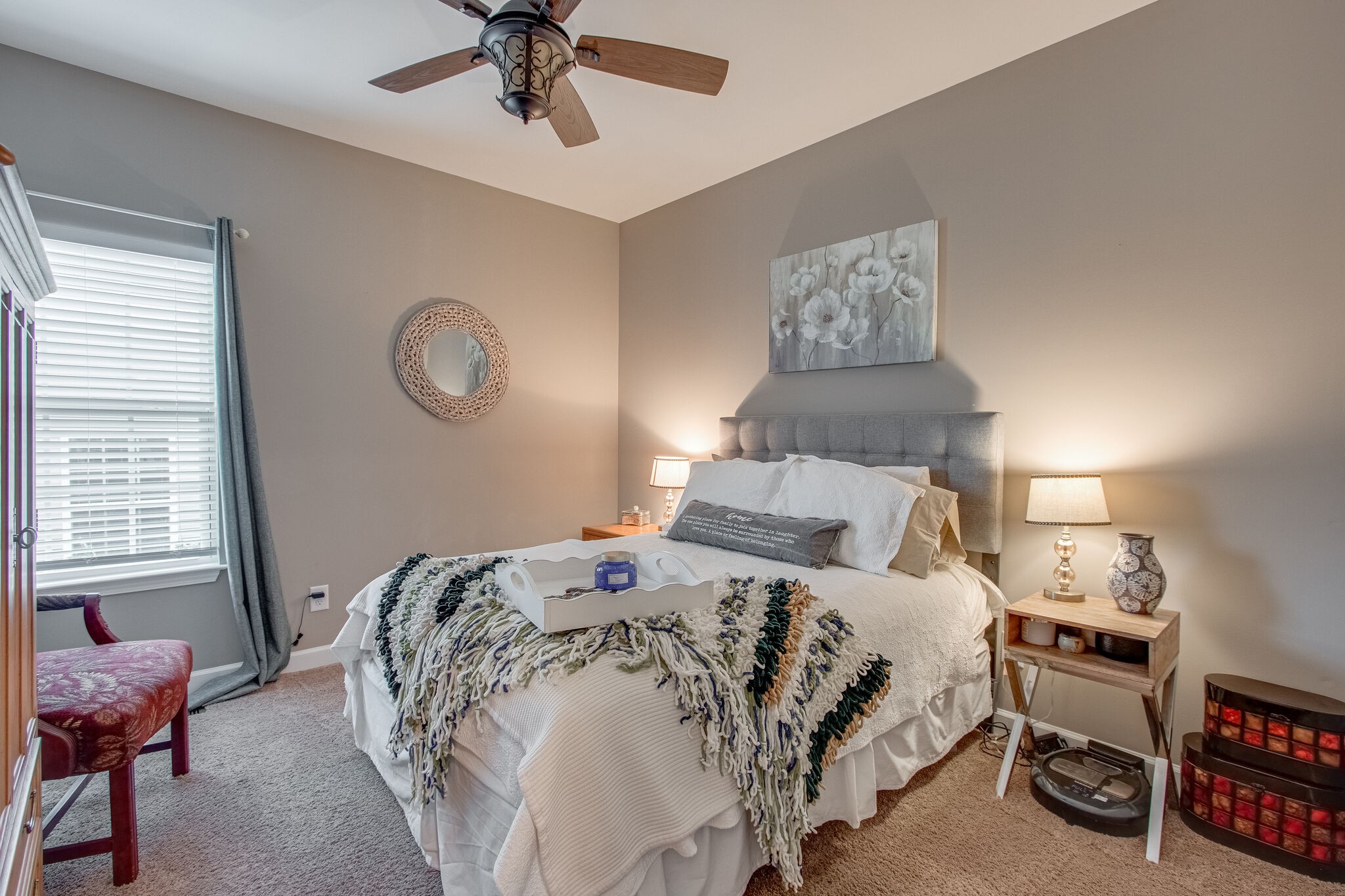 1094 Golf View Way Spring Hill, TN 37174 - Photo 22 of 26 a bedroom with a bed and a chandelier