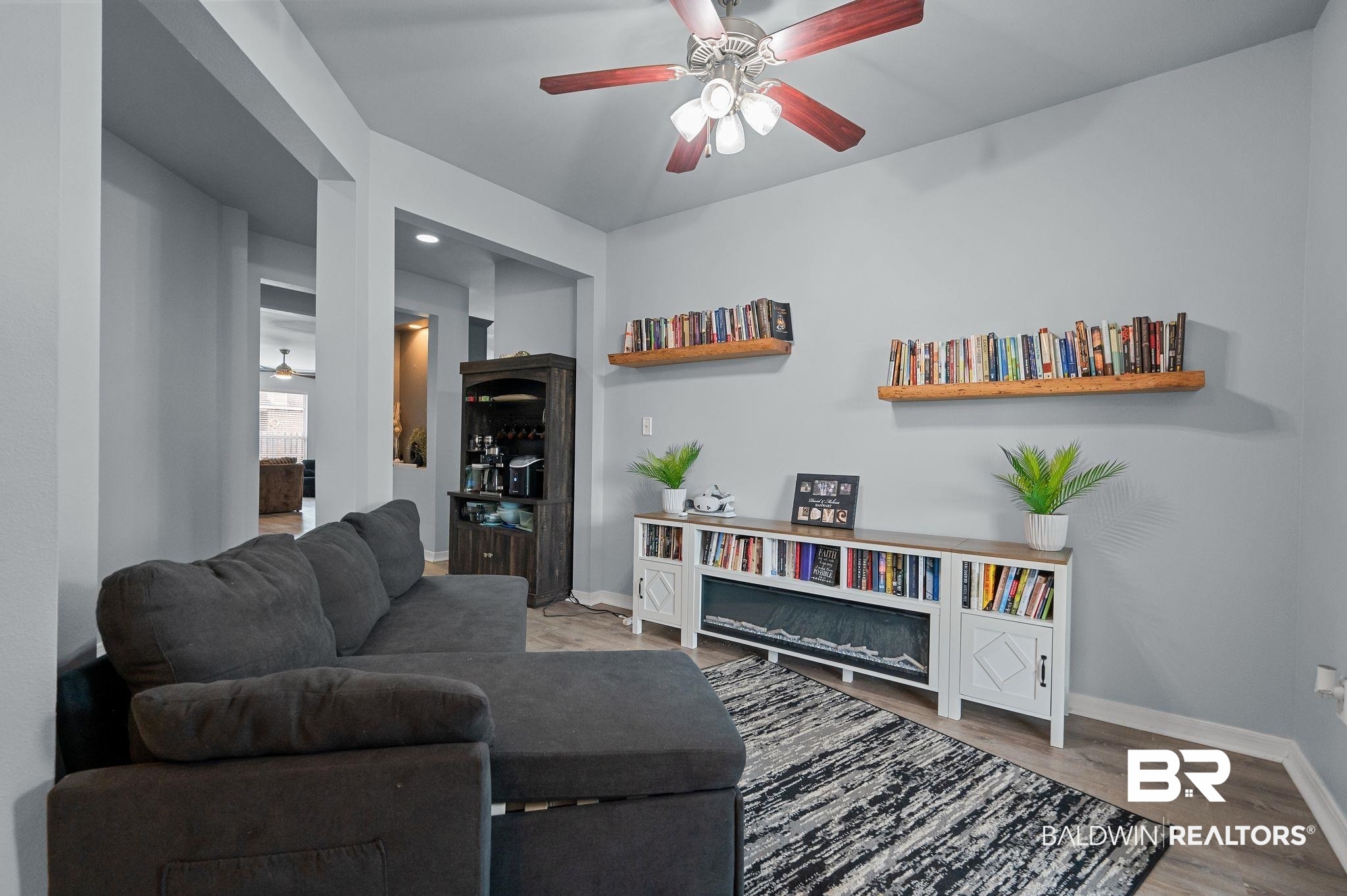 1287 Pembroke Way Foley, AL 36535 - Photo 7 of 39 Living room featuring ceiling fan and light wood finished floors