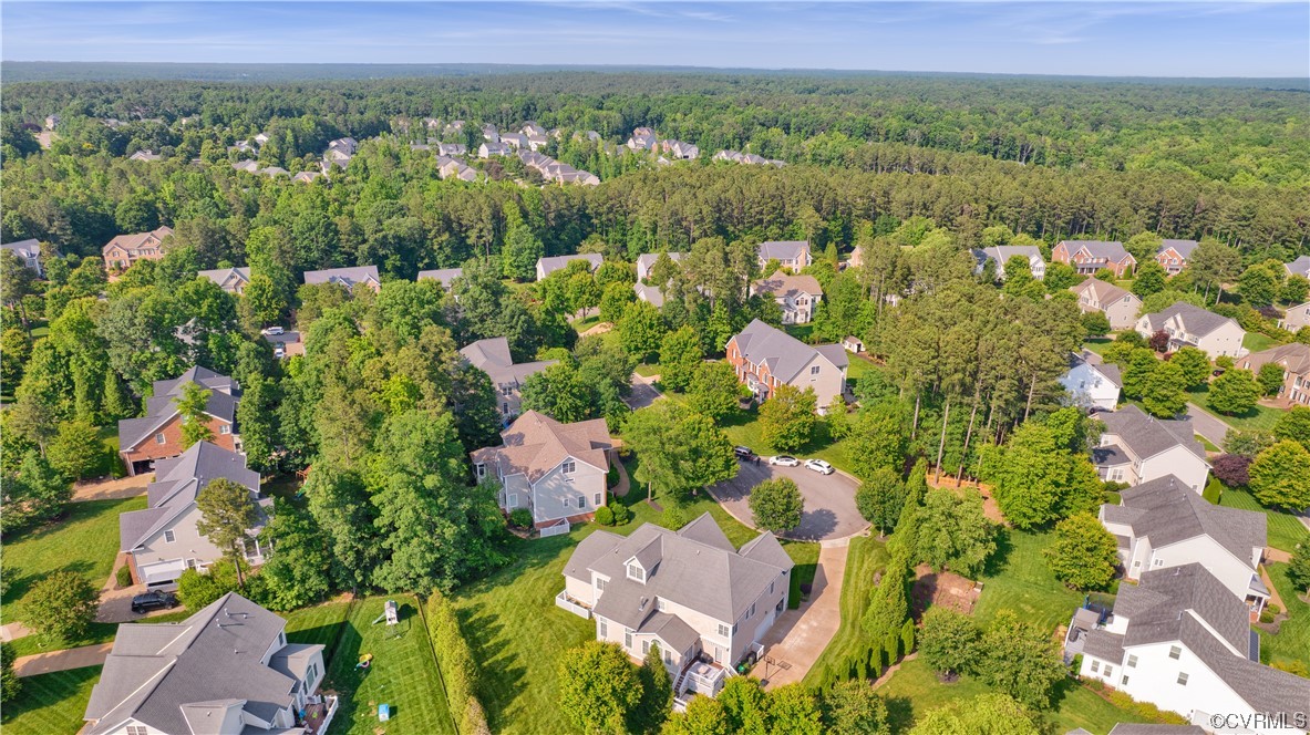 6418 Rivershook Terrace Moseley, VA 23120 - Photo 41 of 44 an aerial view of residential houses with outdoor space and trees