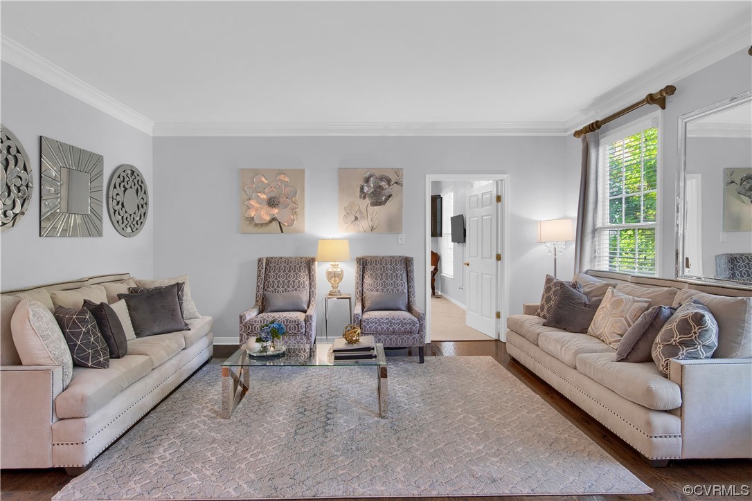 6418 Rivershook Terrace Moseley, VA 23120 - Photo 10 of 44 a living room with furniture and a large window