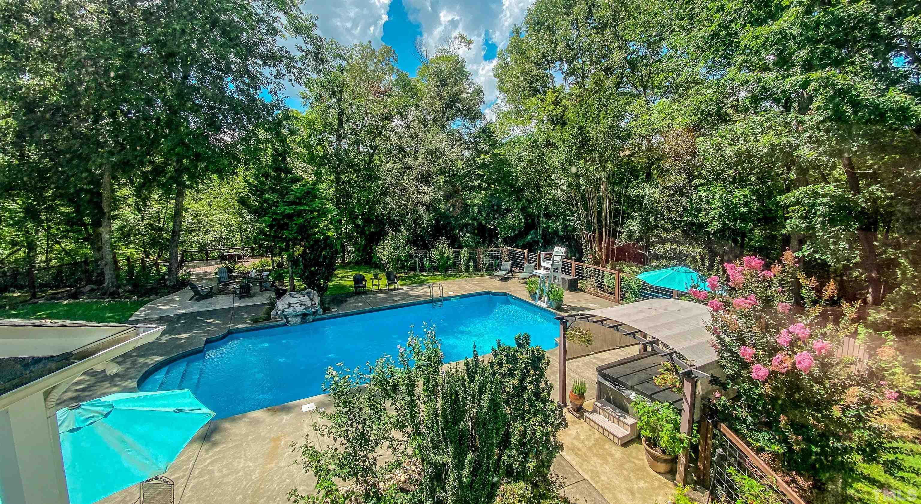 303 Bowen Road Rougemont, NC 27572 - Photo 24 of 85 a view of a swimming pool with a patio and a yard