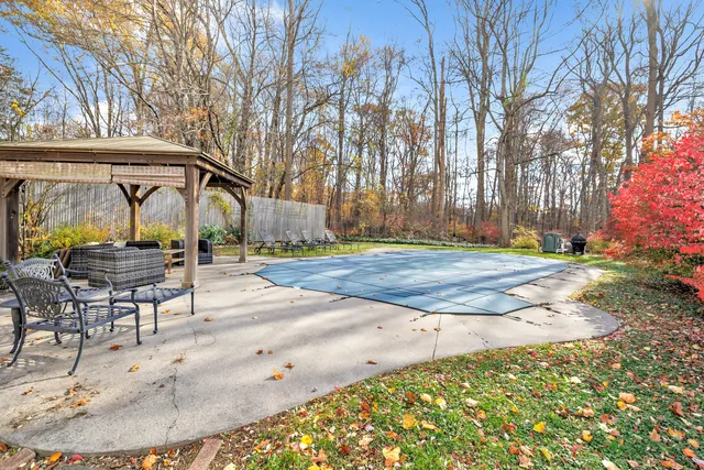 a view of outdoor space with seating area