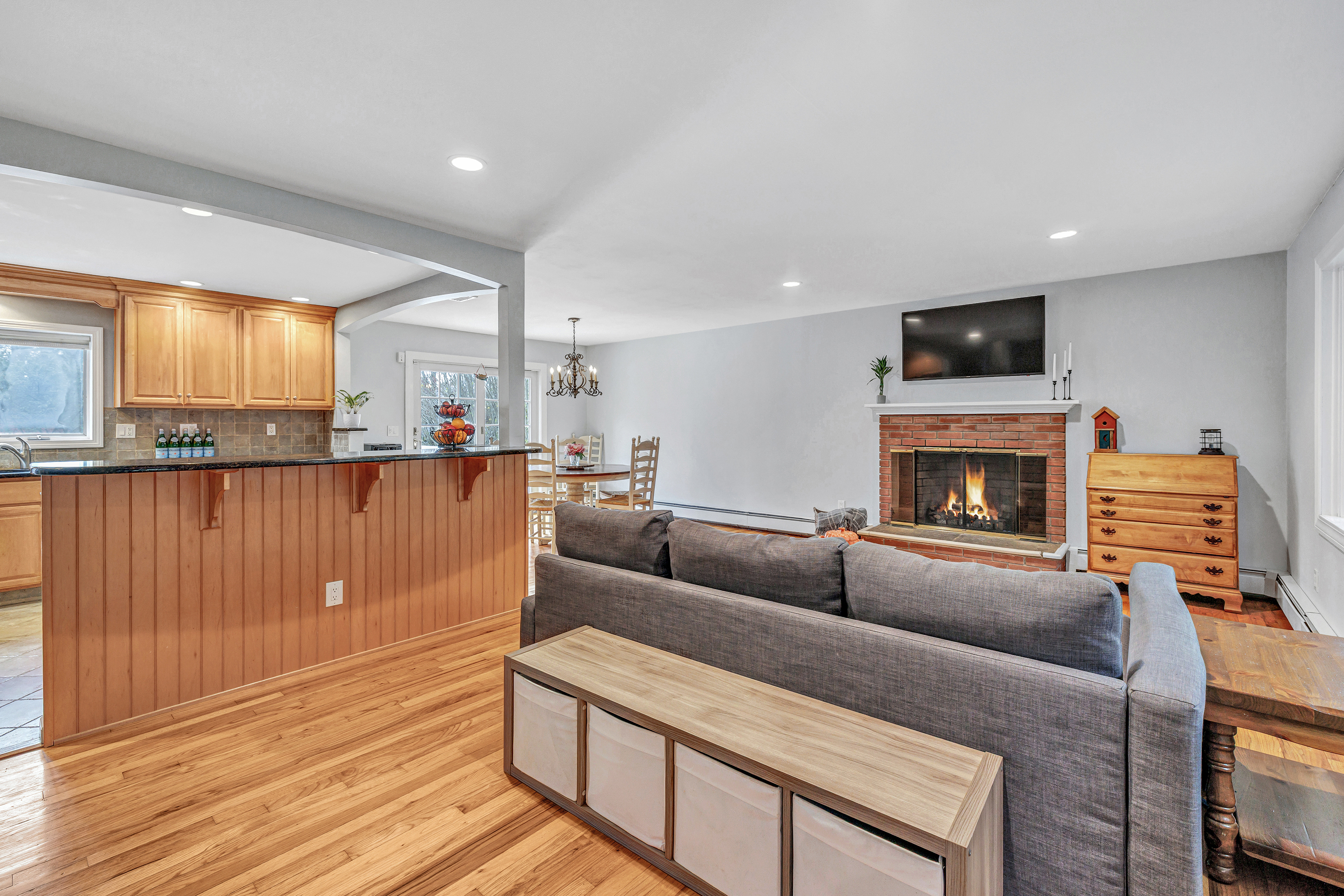 91 Harvester Road Monroe, CT 06468 - Photo 3 of 35 a living room with furniture and a fireplace