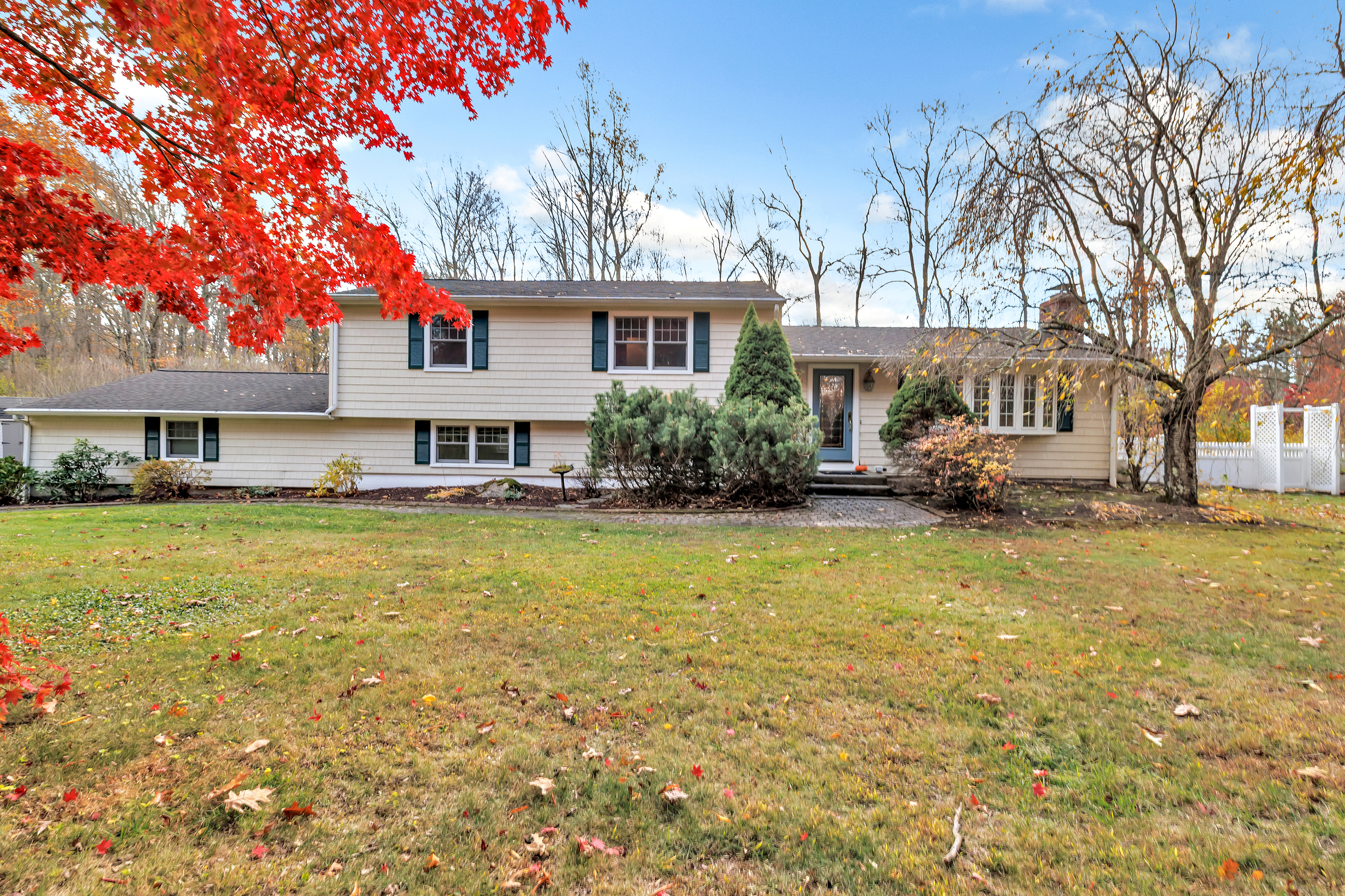 91 Harvester Road Monroe, CT 06468 - Photo 32 of 35 a front view of a house with swimming pool