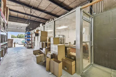 a view of a storage room