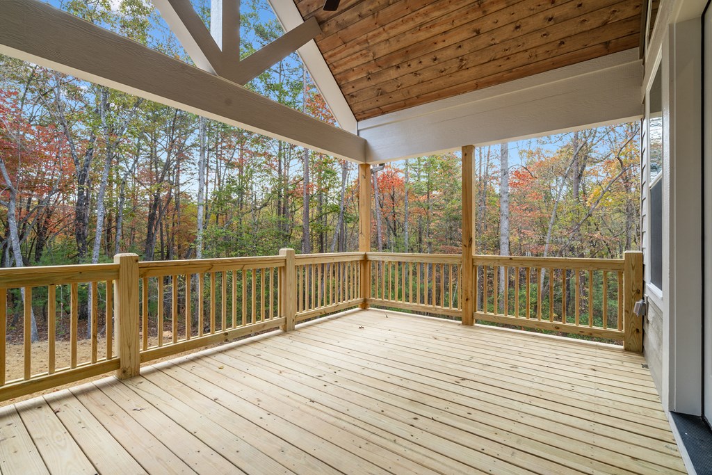 8 Hawks Nest Road Blairsville, GA 30512 - Photo 25 of 30 a view of a balcony with wooden floor