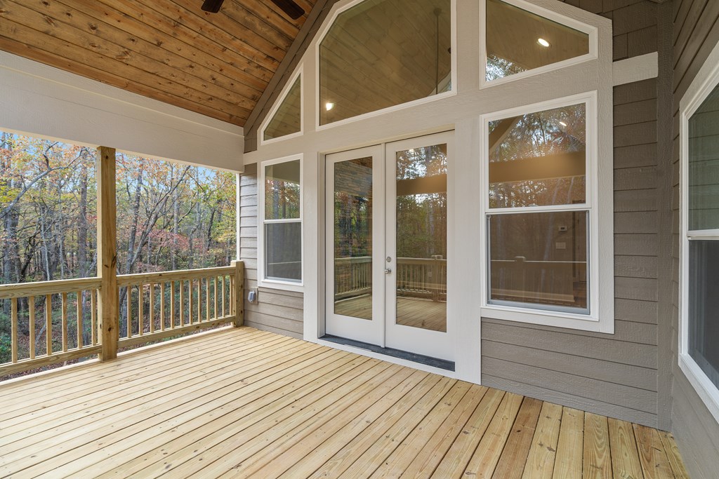 8 Hawks Nest Road Blairsville, GA 30512 - Photo 26 of 30 a view of a balcony with wooden floor