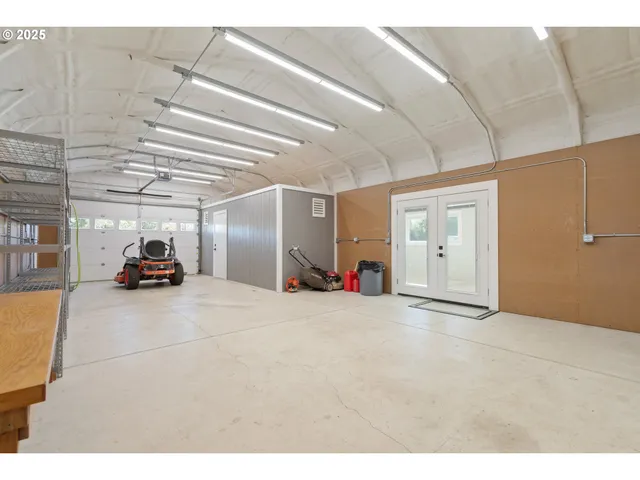 a view of parking area and car parked