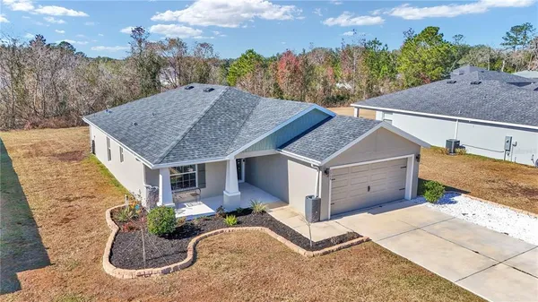 a aerial view of a house