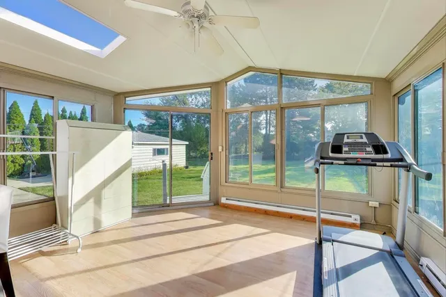 a house view with a outdoor space