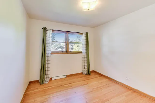 an empty room with a window