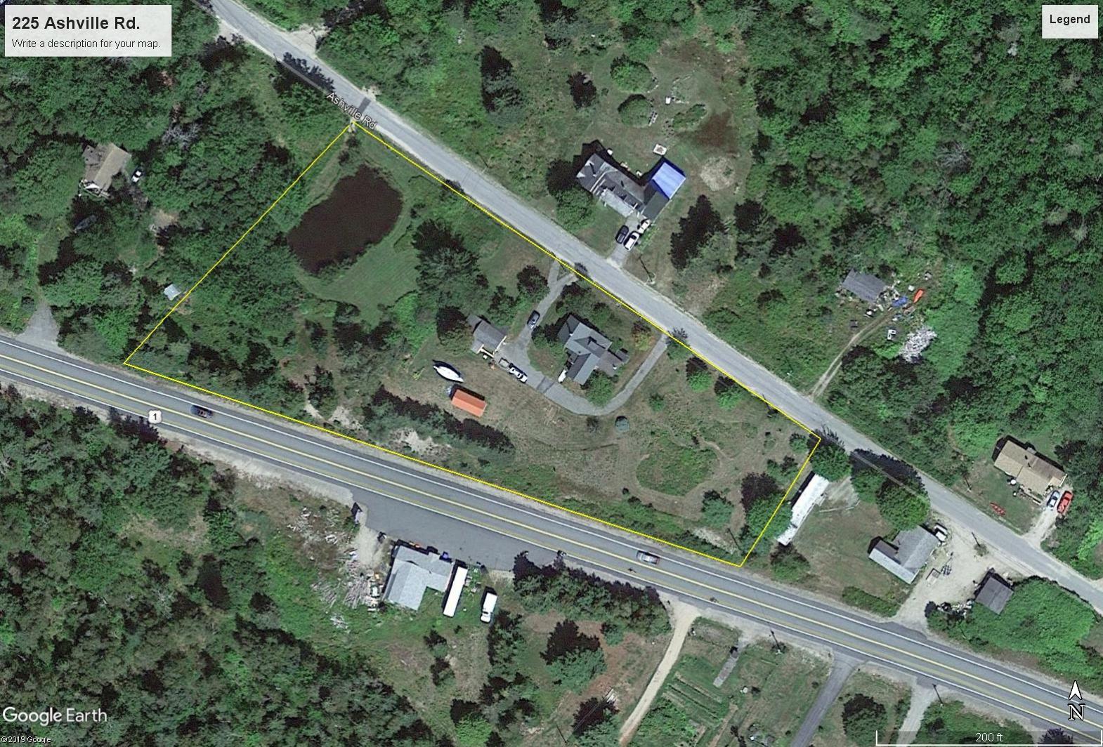 225 Ashville Road Gouldsboro, ME 04607 - Photo 31 of 40 Google Image with property lines