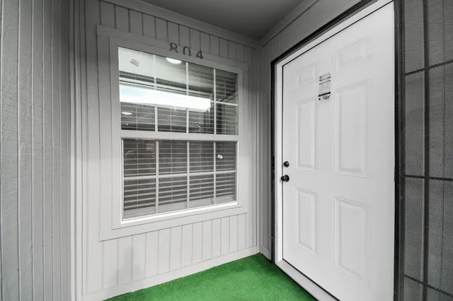 a view of front door