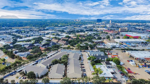 an aerial view of a city