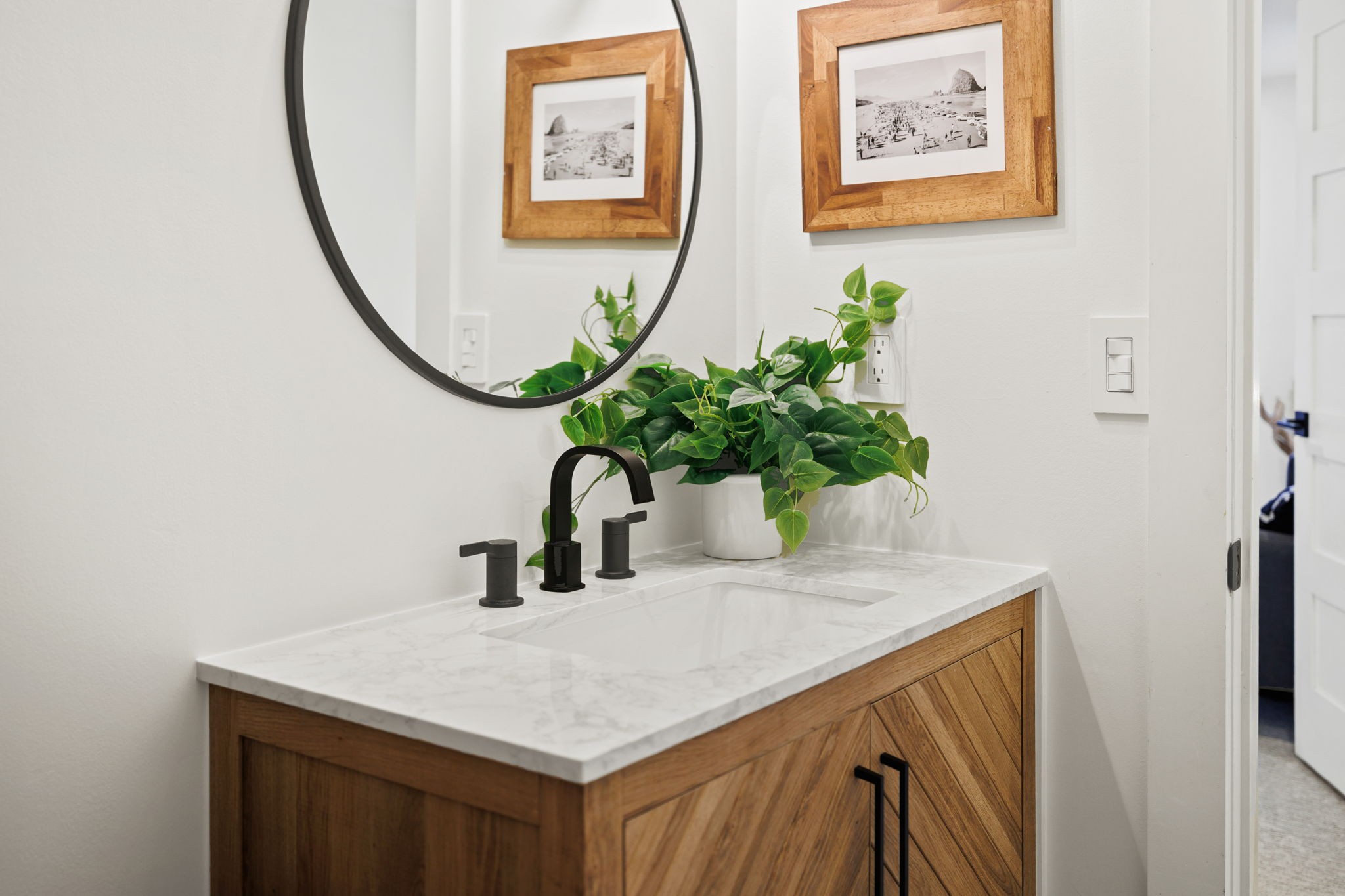 3945 New Highway 96 West Franklin, TN 37064 - Photo 42 of 69 a bathroom with a sink a mirror and a potted plant